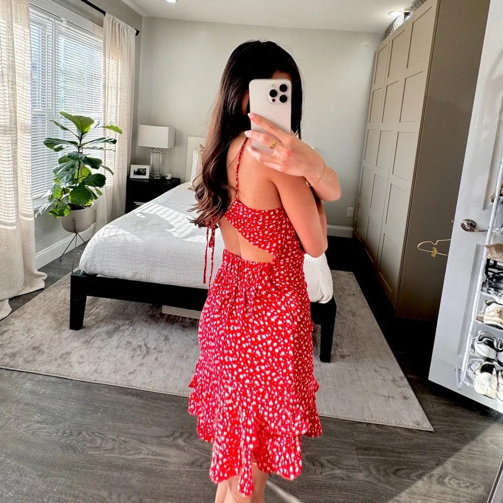 Floral Ruffled Mini Dress - Picture 4 of 4